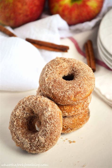 Spray a donut tin with coconut oil & pour batter in. Apple Cider Donuts - What the Fork Food Blog