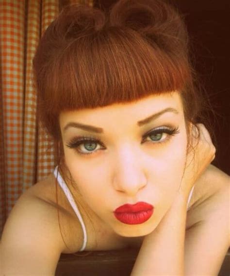 50s pin up hairstyles with bangs