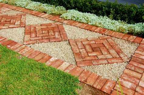 Add Sensation In Garden With Diy Brick Pathway Decor Inspirator