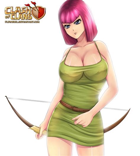 Rule 34 Archer Clash Of Clans Bow Breasts Clash Of Clans Female