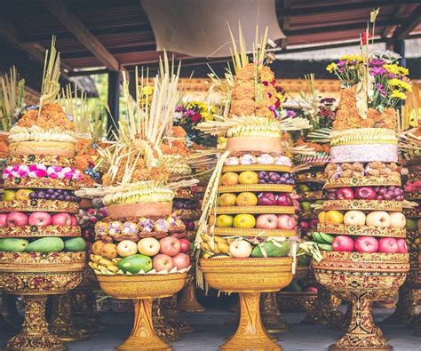 Balinese Hindu Offering Bali Temple Offerings Ritual Balinese Hindu