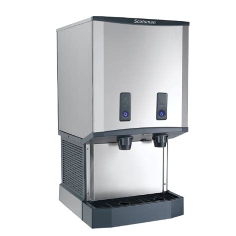 scotsman hid540wb 1 meridian™ h2 nugget 500lb push button ice and water dispenser