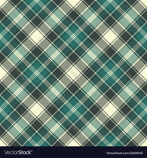 Green Plaid Fabric Texture Seamless Pattern Vector Image