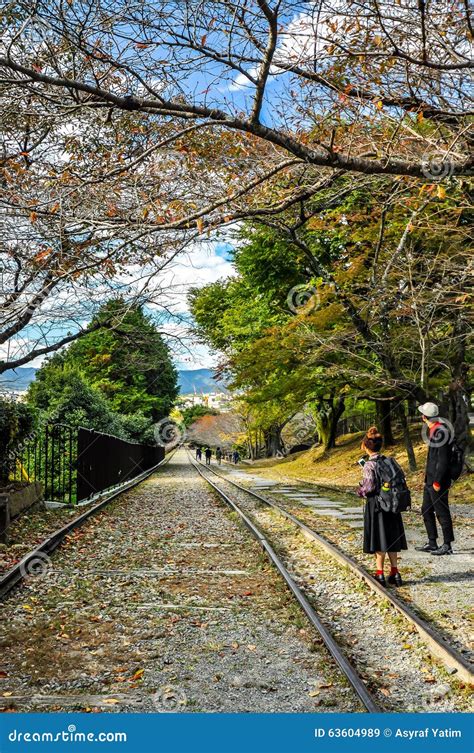 A Couple At The Keage Incline Stock Image Image Of Trees Kyoto 63604989