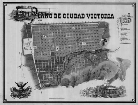 Plano De Ciudad Victoria Autor Desconocido 1895 Mapoteca Manuel