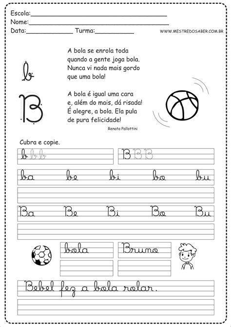 2 Caderno De Caligrafia Letra B Educação Infantil