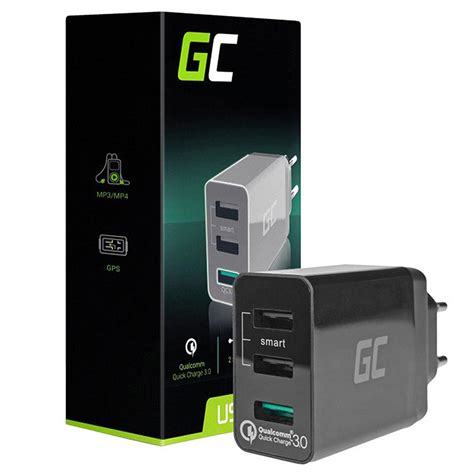 Chargeur Mural Rapide Triple Usb Green Cell Qc30 30w