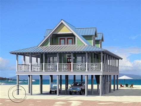 Highland Wrap Porch Sandcastle Coastal Homes Beach House Plans