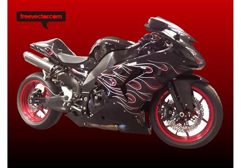 Kawasaki Motorcycle Vector Download Free Vector Art Stock Graphics