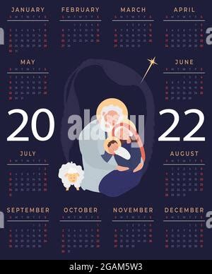 Religious Calendar For With The Virgin Mary The Most Holy