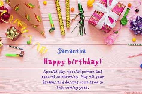 Happy Birthday Samantha Pictures Congratulations