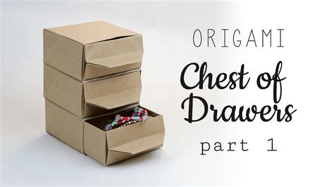 Origami Chest Of Drawers Tutorial Part 1 Shelf Paper Kawaii Youtube