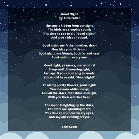 Poems About Good Night Sleep Sitedoct Org