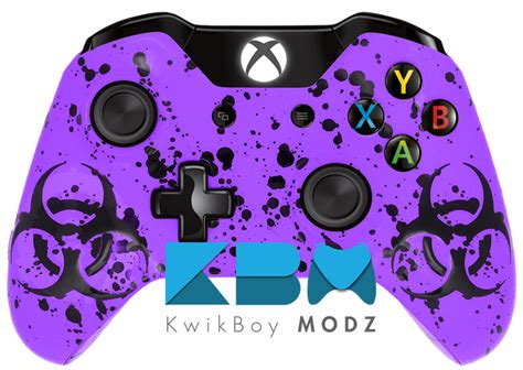 Custom Purple Biosplatter Xbox One Controller Kwikboy Modz