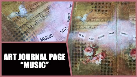How To Art Journal Page Music Youtube