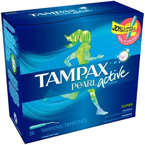 Only tampax pearl tampons come in five different absorbencies, so you can move up or down to tampax pearl super plus absorbency tampons are free of perfume and chlorine bleaching, and. Tampax Pearl Active Plastic Super Absorbency, Unscented ...
