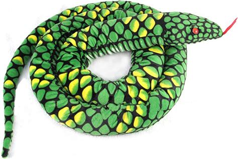 Snake Stuffed Animal Plush Giant Anaconda Realistic Kids Toys Green 67