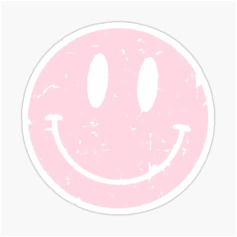 Pink Smiley Face Stickers Redbubble