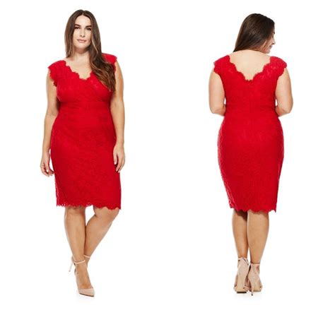 red lace plus size special occasion dresses custom made v neck cap sleeve evening gowns knee