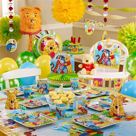 Winnie The Pooh First Birthday Decorations Brewswqxartworks