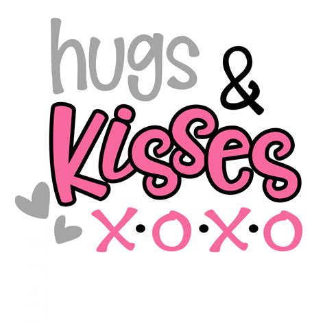 Hugs And Kisses Xoxo Couple Heart Free Svg File Svg Heart