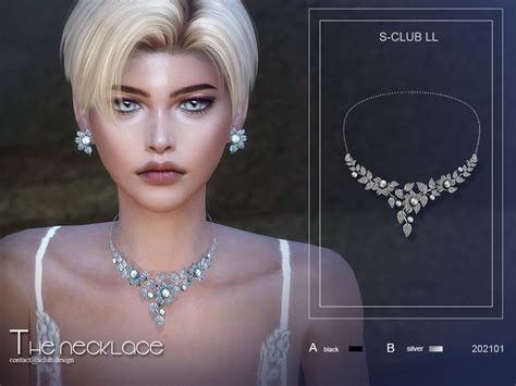 Sims 4 — S Club Ts4 Ll Necklace 202101 By S Club — Pearl Necklace Hope