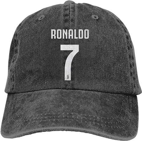 Lzxlxr Cristiano Ronaldo Baseball Cap Men Women Adjustable Hat Black