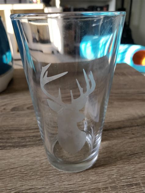 My First Etched Glass Using Stencil Vinyl It Worked Wonderfully My