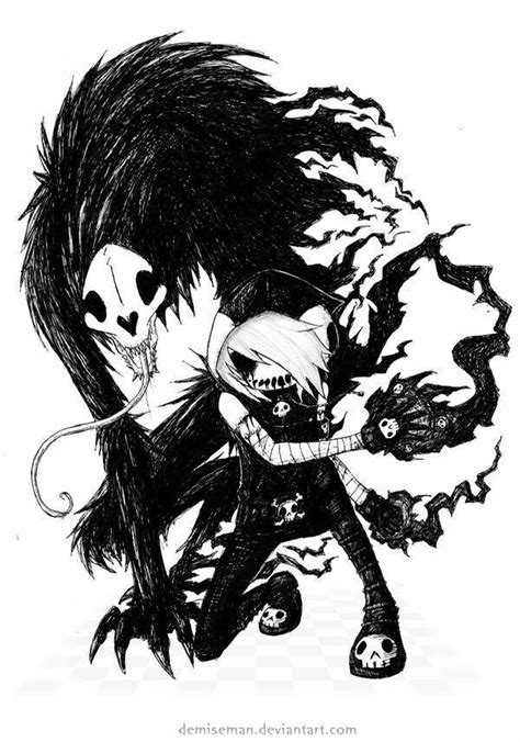 Pin By Akemi Tsukikage On Monstruos Emo Art Gothic Drawings Horror Art