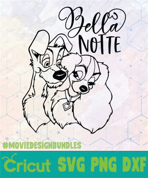 Lady And The Tramp Bella Notte Disney Logo Svg Png Dxf