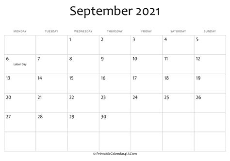 Blank planner templates are full of dates and available as editable microsoft word and excel documents. September 2021 Editable Calendar | Qualads