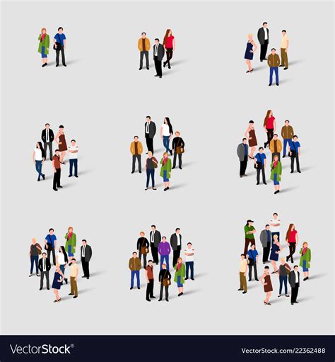 Different Groups Of People Social Network Vector Image