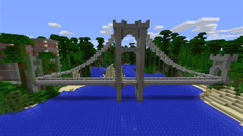 Suspension Bridge On The Beach Minecraft Map