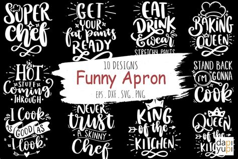Funny Apron Bundle Kitchen Quotes Svg So Fontsy