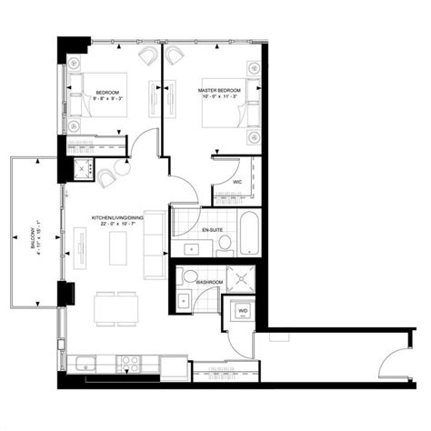 2 Bedroom Bath Condo Floor Plans