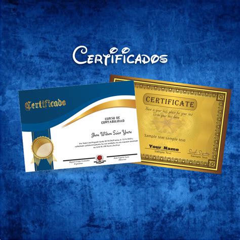 Certificados Psd Y Vector Para Editar E Imprimir Gratis