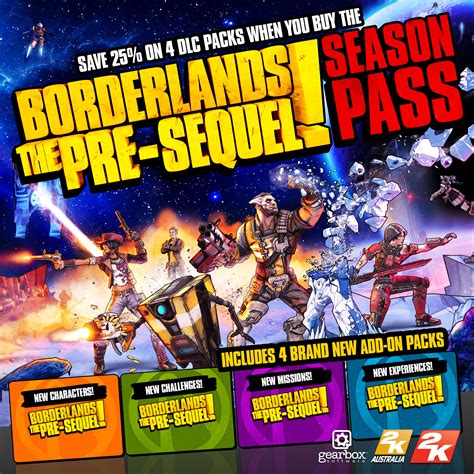 Borderlands The Pre Sequel S Season Pass Gets You Four Dlc Packs Gamespot
