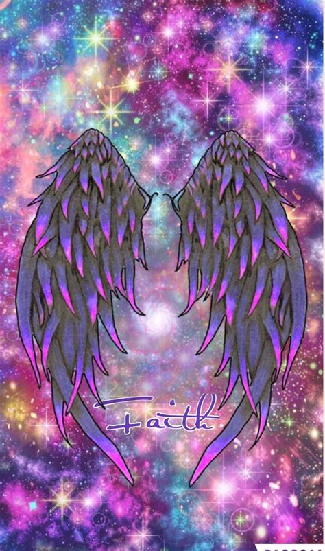 Galaxy Wings By Me Wings Wallpaper Iphone Wallpaper Girly Galaxy