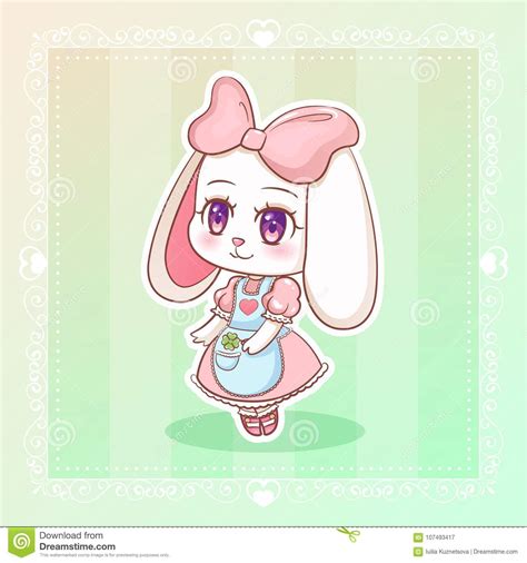 Sweet Rabbit Little Cute Kawaii Anime Cartoon Bunny Girl