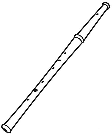 Flute Coloring Page Colouringpages