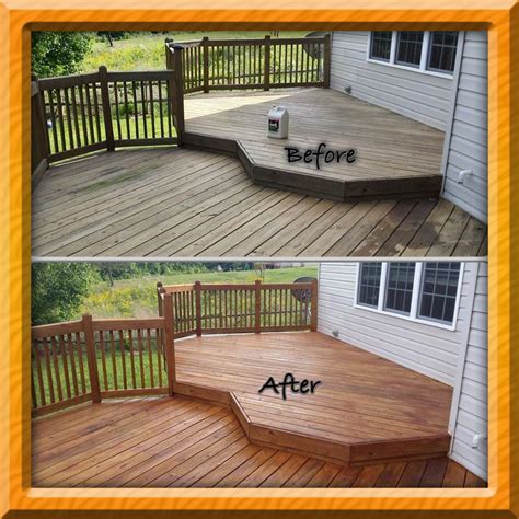 Simple tips and instruction staining a hard wood deck. Deck Makeover - Olympic Maximum (6 year protection) Cedar ...