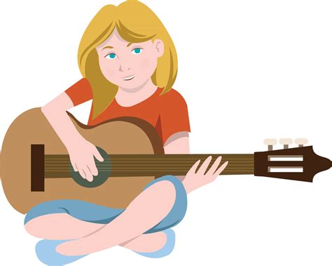 Female Guitar Clipart