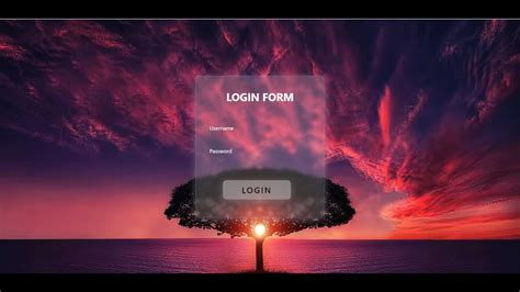 How To Create A New Glass Morphism Design Login Or Signup Form Using
