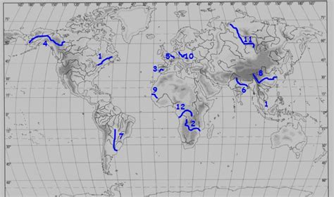 Introducir Imagen Planisferio Con Rios Para Imprimir Con Nombres My