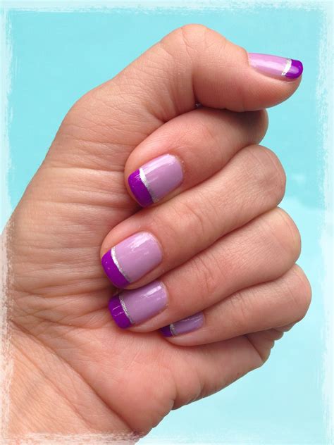 purple french manicure love purple french manicure purple and silver nails french tip