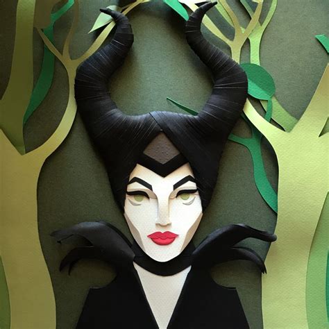 Maleficent Also Magnificent Paper Sculpture Paper Art Fantastic Art