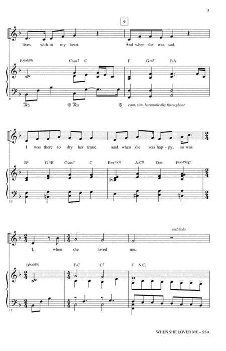 When She Loved Me From Toy Story 2 By Randy Newman Octavo Sheet