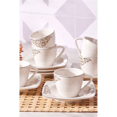 Coffret De Tasses Expresso Moka Karaca Nazende En Porcelaine Pour