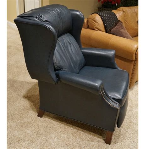 Blue Leather Recliner Chairs Braddington Young Navy Blue Leather