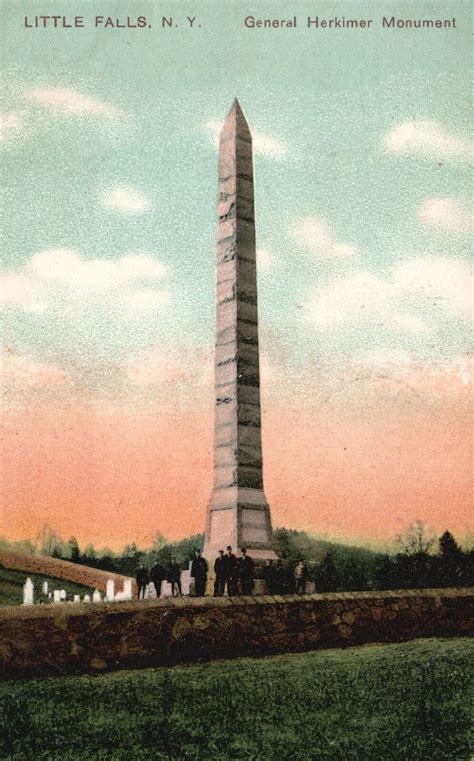 Vintage Postcard 1909 General Herkimer Monument Landmark Little Falls